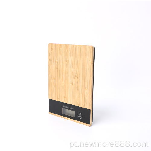 5 kg de cozinha digital quadrada escala amarela de bambu